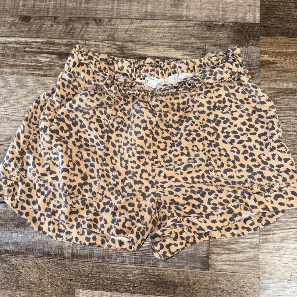 Aerie Leopard Print Shorts Small Elastic Waist Animal Print